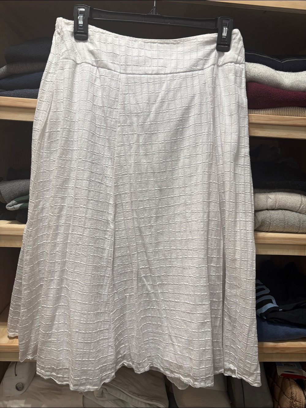 Laura Scott Textured Lined Midi Skirt